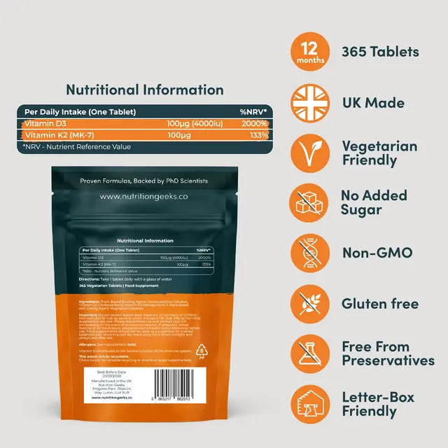 Vitamin D3 4000iu + K2 Purespacezz